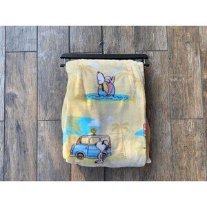 Peanuts SNOOPY Tropical Escape 50inx70in Soft Plush Home Throw Blanket Collectio